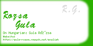 rozsa gula business card